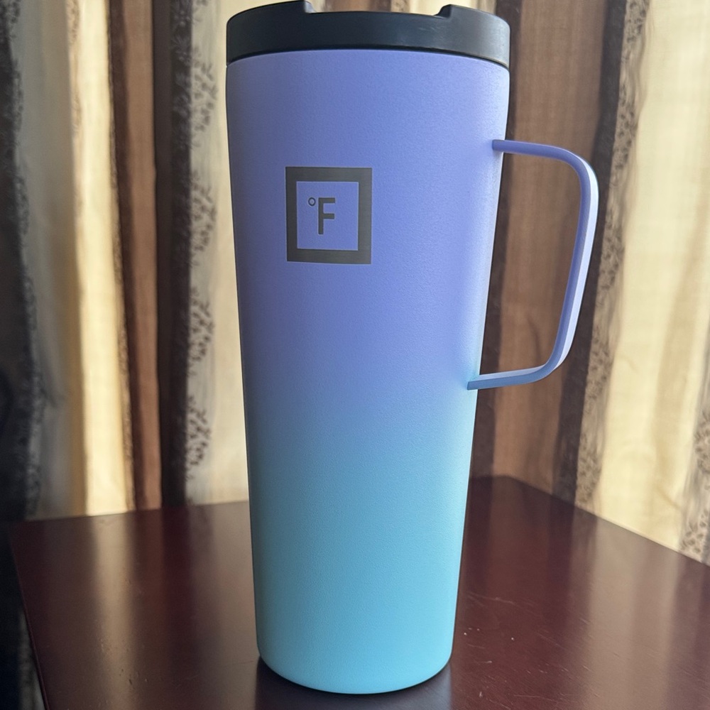IRON°FLASK 24 oz Insulated Travel Mug w/ Handle – Gradient Purple Blue - Picture 2 of 9